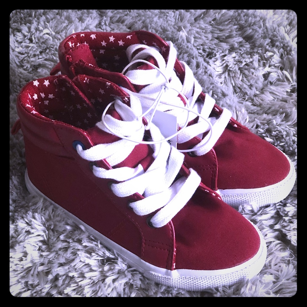 Cat & Jack Red High Top Sneakers Toddler Size 10